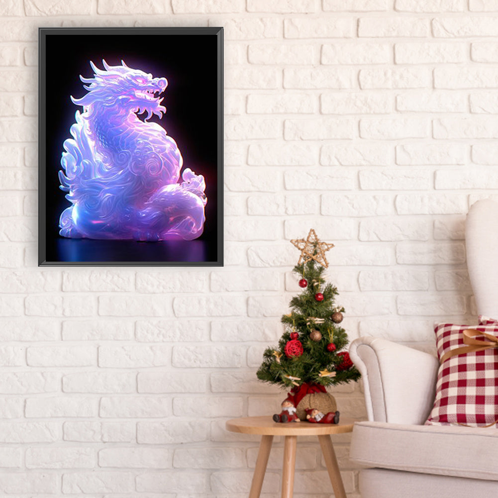 Luminous Dragon - Full Round Drill Diamond Painting 30*40CM