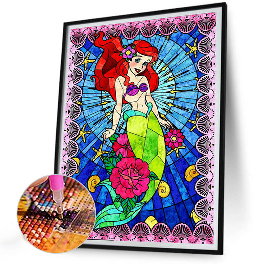 Mermaid Ariel - Full Round Drill Diamond Painting 30*40CM