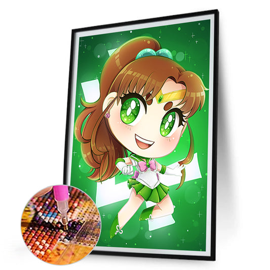Sailor Moon Q Version - Full Round Drill Diamond Painting 30*45CM
