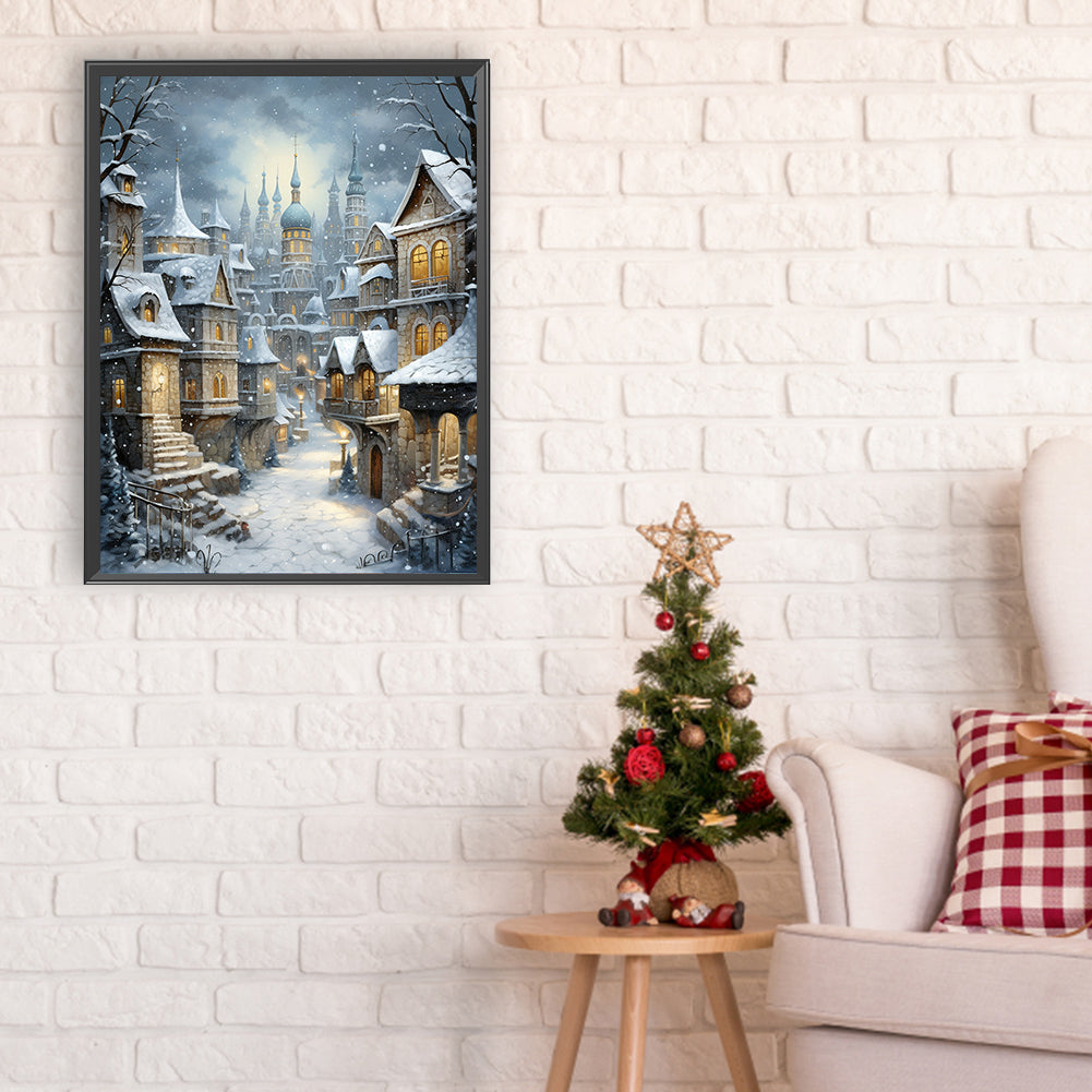 Winter Exterior - Full Round Drill Diamond Painting 30*40CM