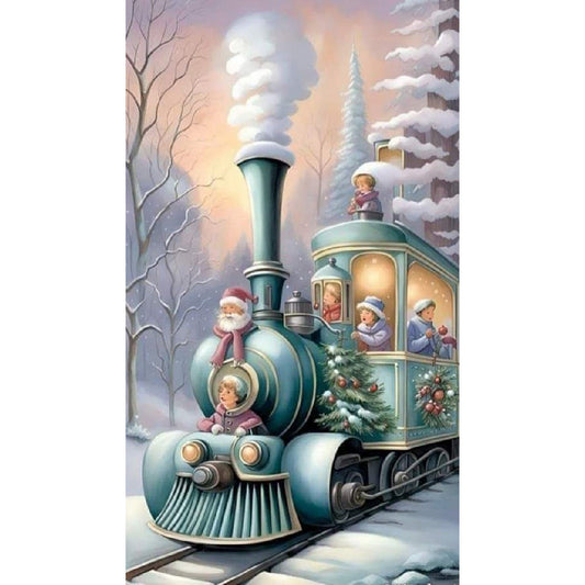 Snow Train - Full Round Drill Diamond Painting 40*70CM