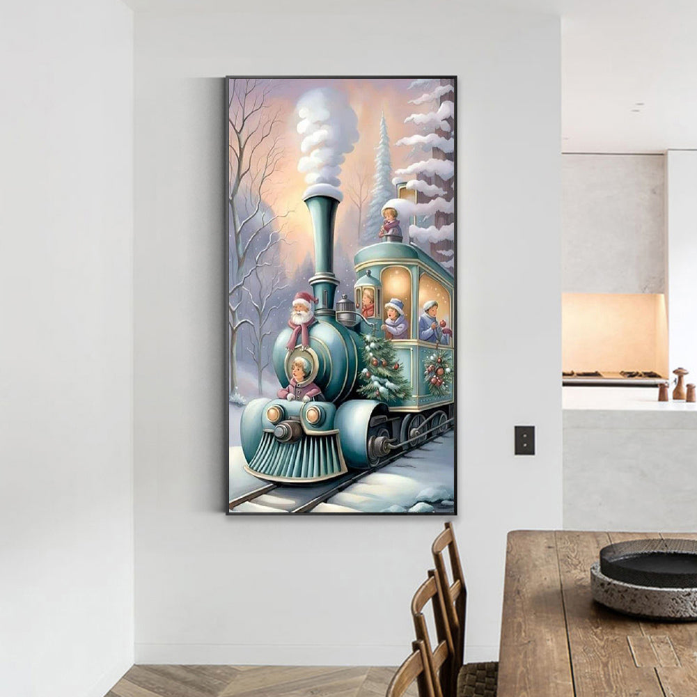 Snow Train - Full Round Drill Diamond Painting 40*70CM