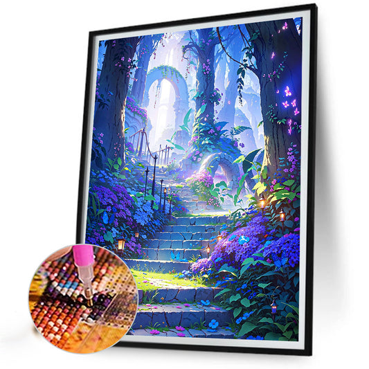 Forest Path - Full Round Drill Diamond Painting 40*50CM