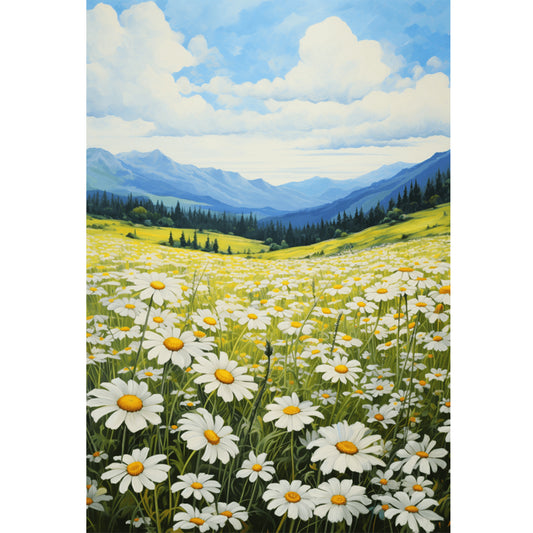 Daisy Flowers Field - 11CT Stamped Cross Stitch 40*60CM