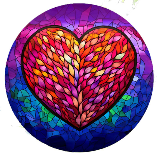 Glass Painting-Love - 11CT Stamped Cross Stitch 50*50CM