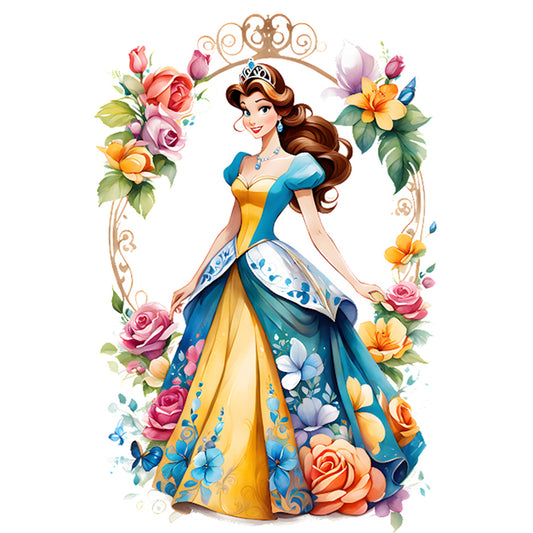 Flower Princess - 18CT Stamped Cross Stitch 35*50CM