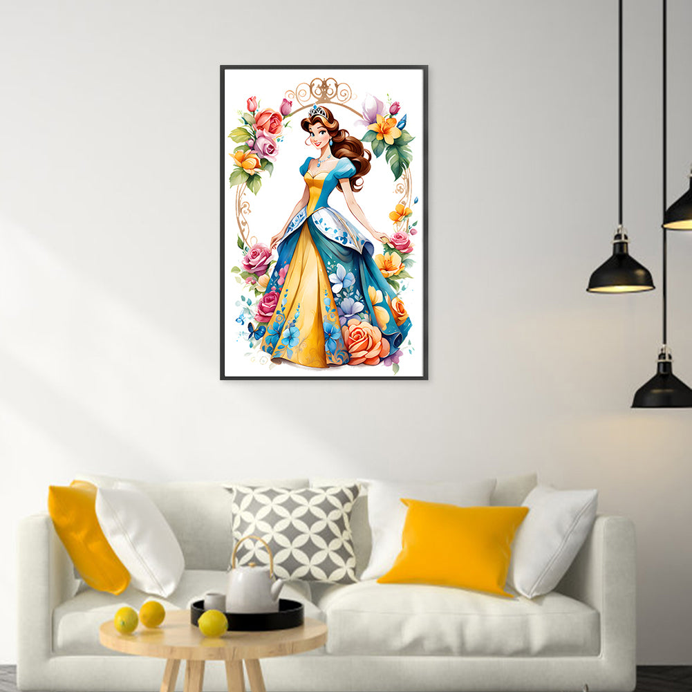 Flower Princess - 18CT Stamped Cross Stitch 35*50CM