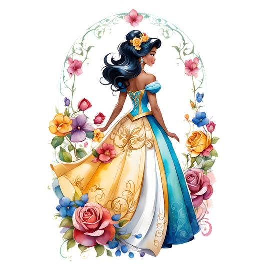 Flower Princess - 18CT Stamped Cross Stitch 35*50CM