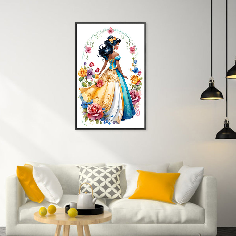 Flower Princess - 18CT Stamped Cross Stitch 35*50CM