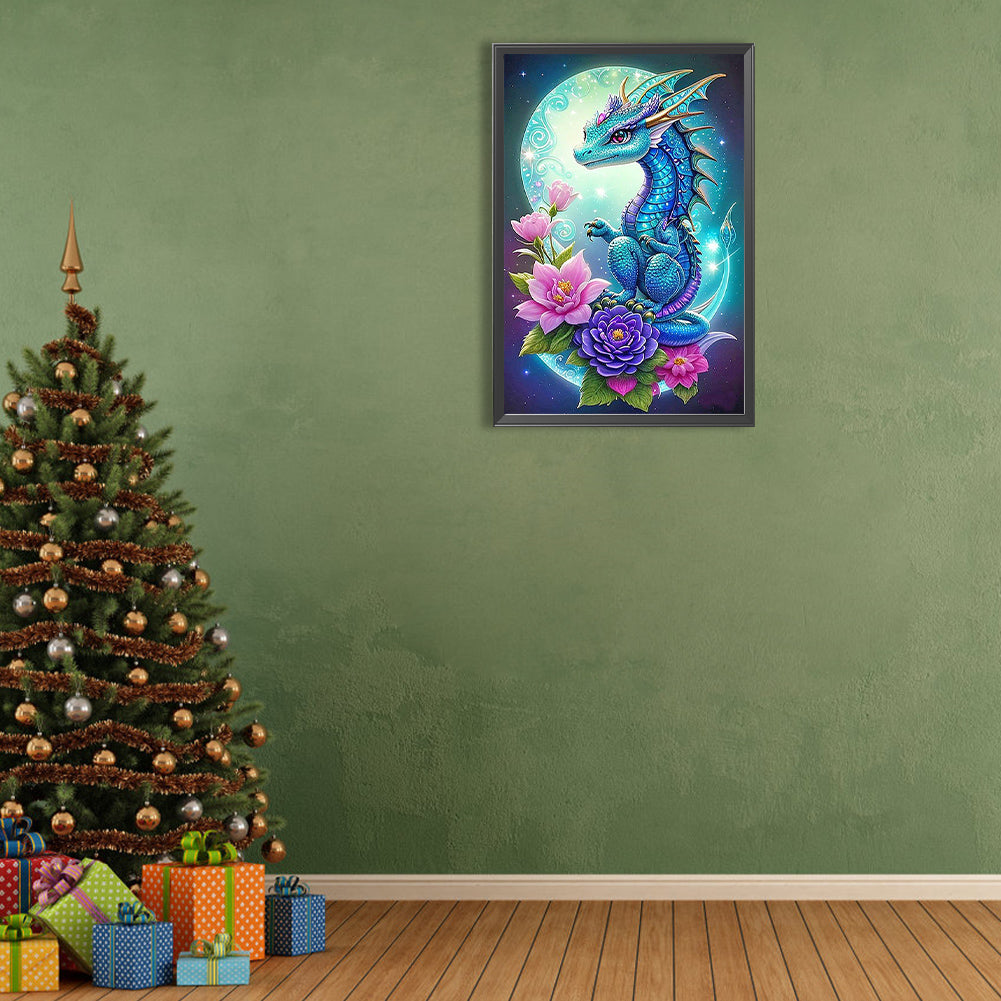Flowers And Dragons - Full Round Drill Diamond Painting 40*60CM