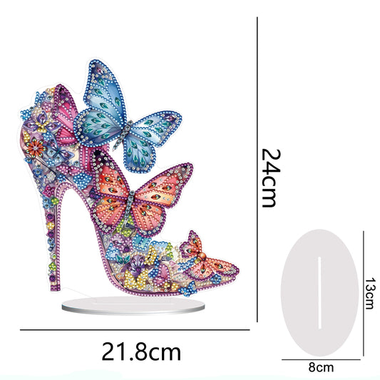 Diamond Painting Tabletop Ornaments for Office Desktop Decor (Jeweled Heels #1)