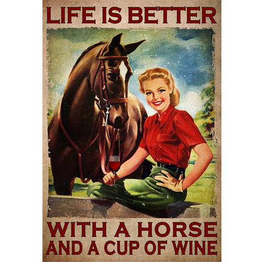 Cowgirl - 11CT Stamped Cross Stitch 40*60CM