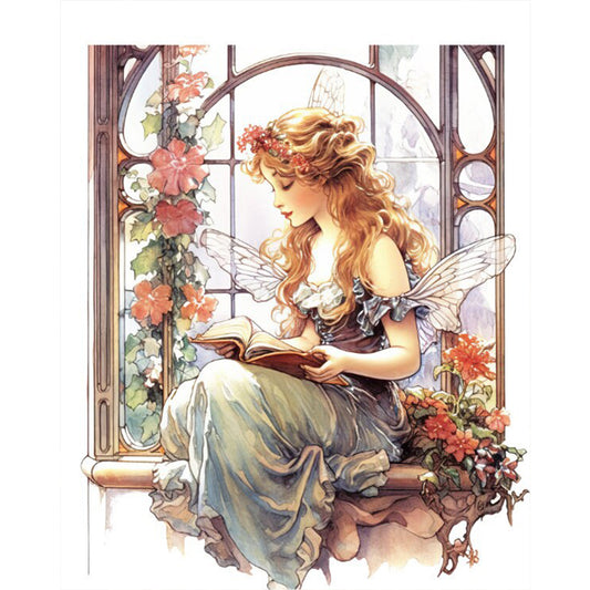 Elf Reading By The Window - 11CT Stamped Cross Stitch 50*60CM