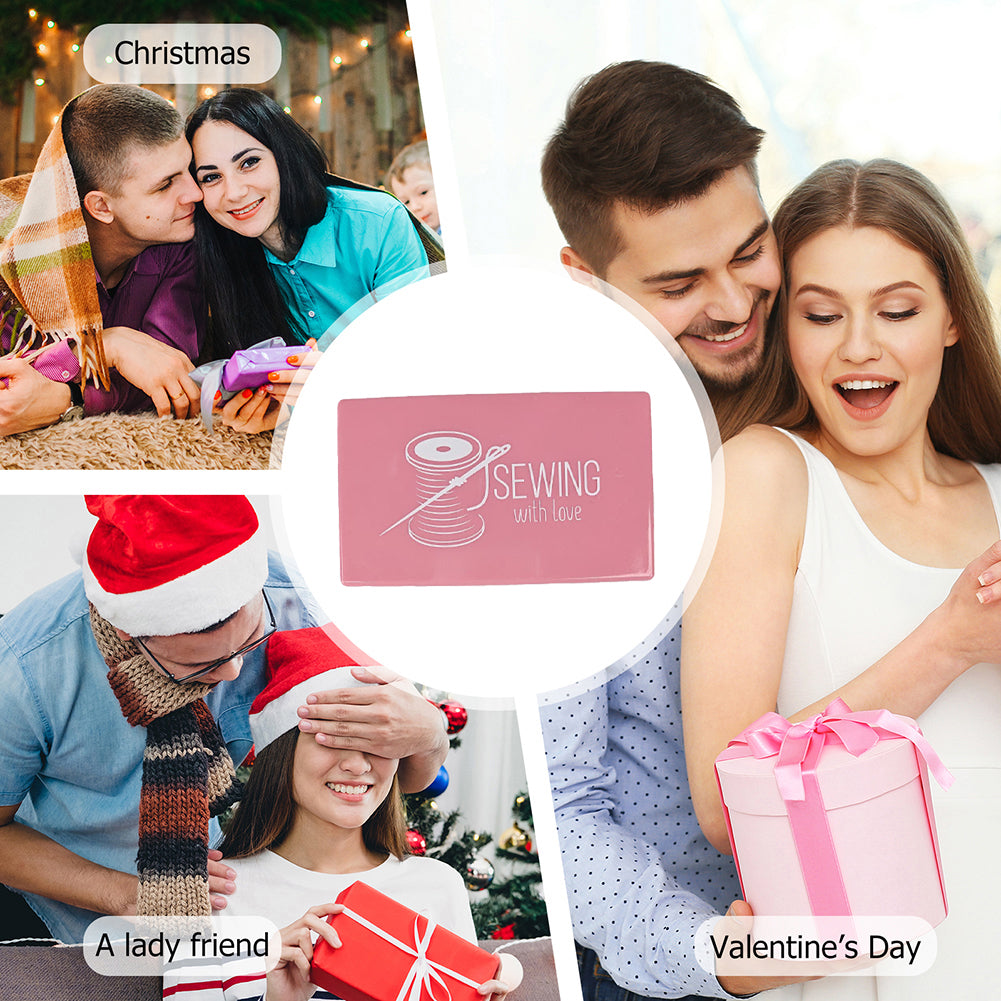 Rectangle Magnetic Needle Keeper for Needlework Embroidery 11x6.7cm (Light Pink)