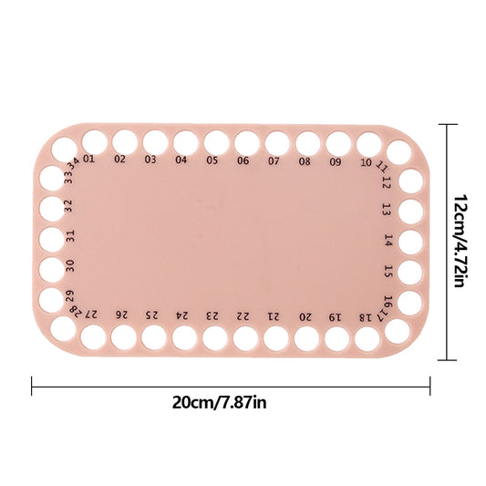 Embroidery Thread Organizer Cards 34 Positions for Cross Stitch 20x12cm (Beige)