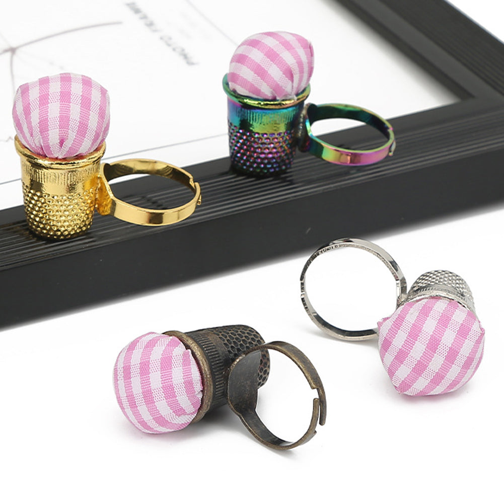 Adjustable Wearable Needle Pincushions for Needlework DIY Craft 3.3x3cm (Silver)