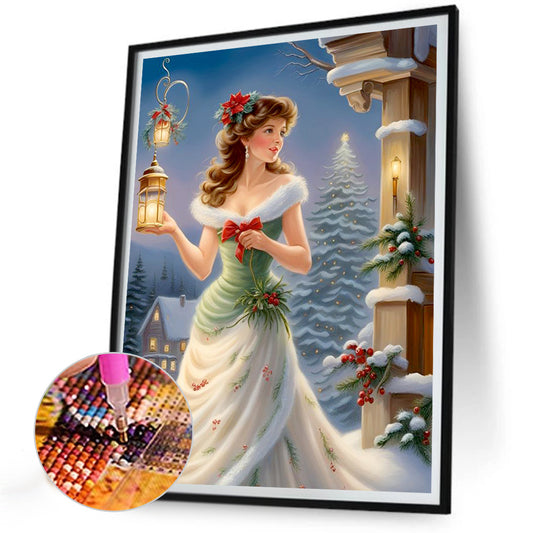 Santa Girl - Full Round Drill Diamond Painting 30*40CM