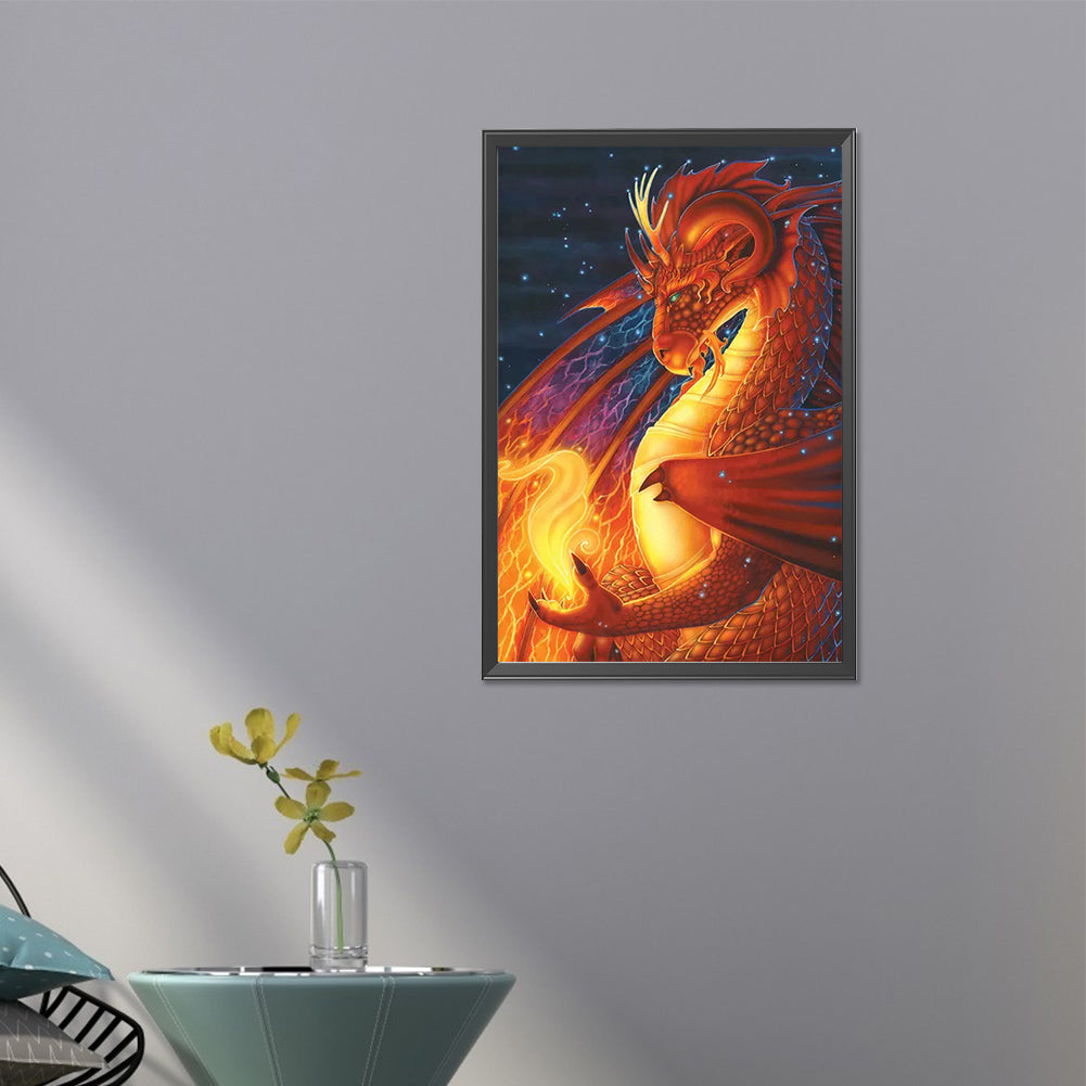 Dragons And Fire - Full Round AB Drill Diamond Painting 40*60CM