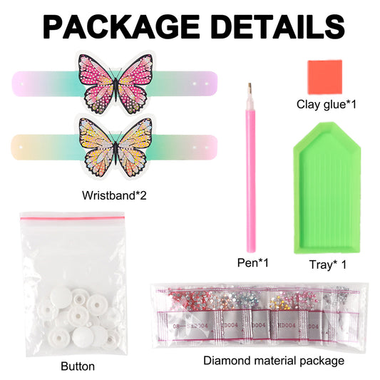 Butterfly Diamond Painting Wristbands Diamond Painting Bracelet for Kids (#4)