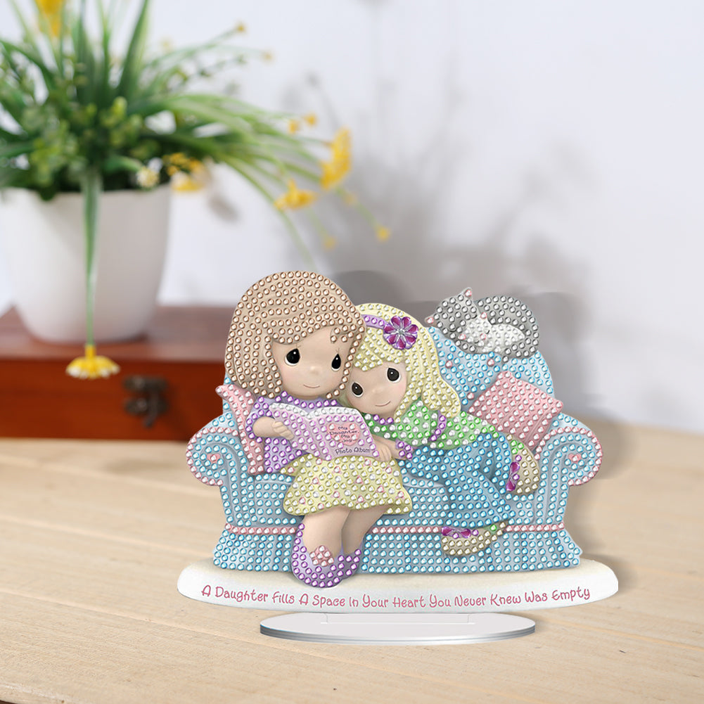 Warm Family Diamond Painting Desktop Ornaments Kit for Office Desktop Decor (#5)