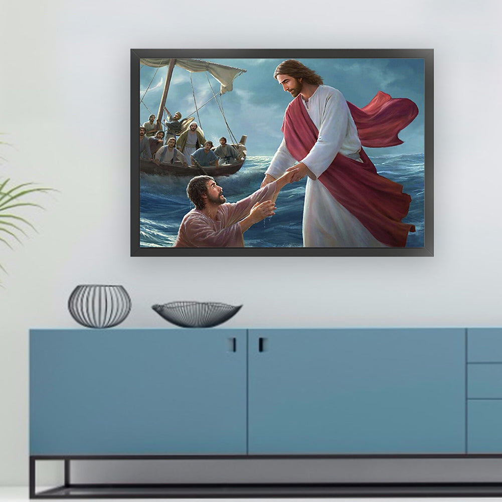 Priests And People - 11CT Stamped Cross Stitch 60*40CM