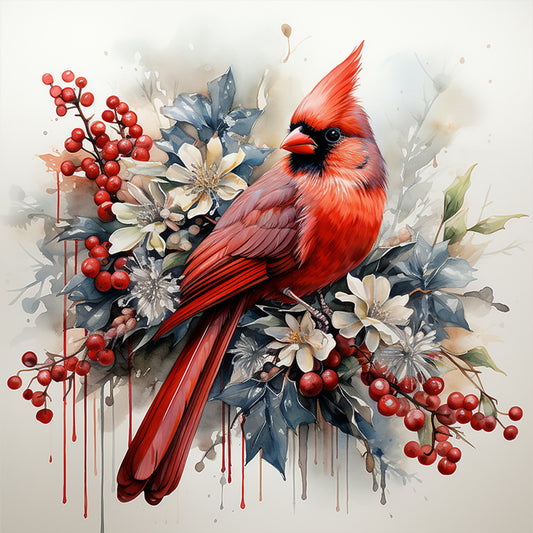 Cardinal - 11CT Stamped Cross Stitch 40*40CM