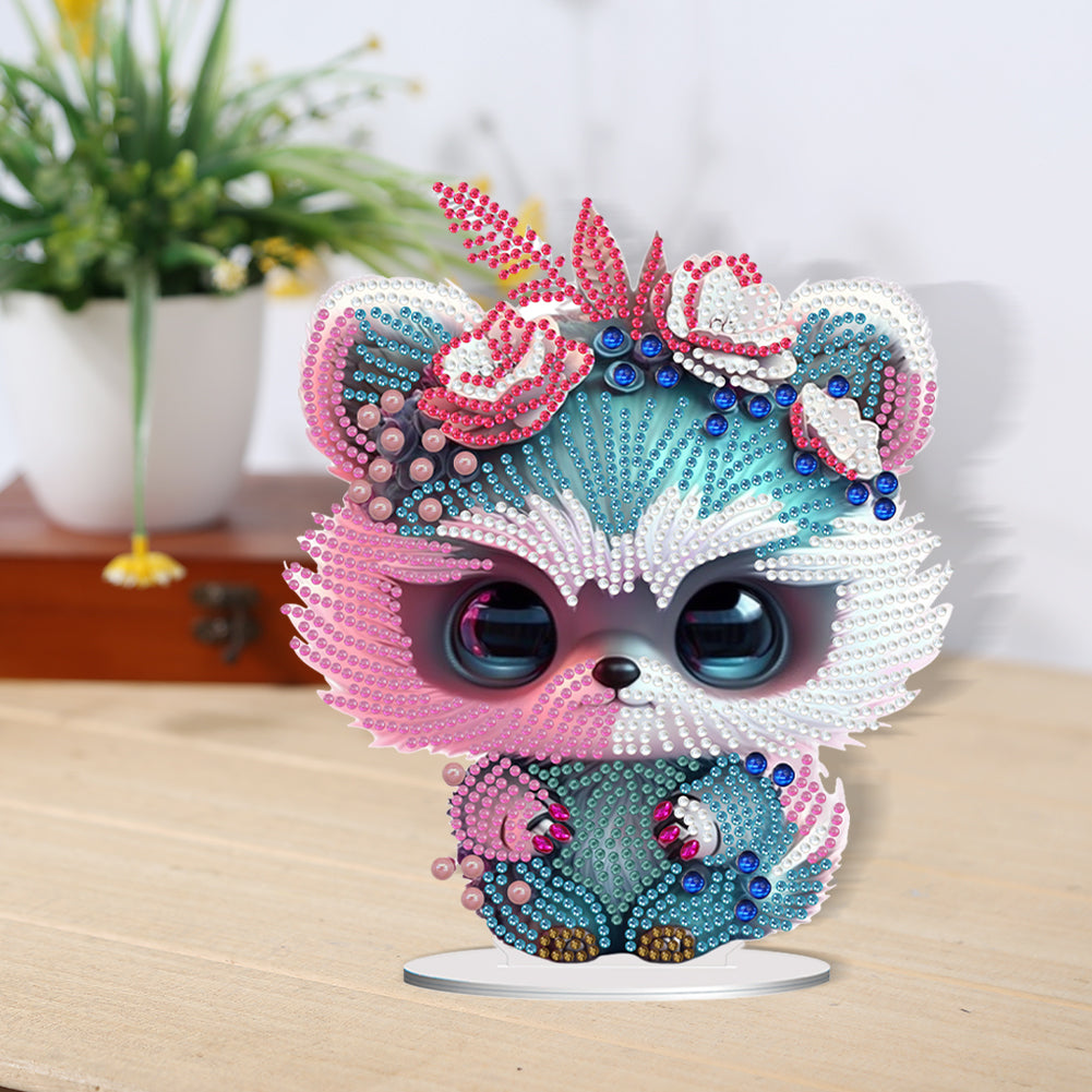 Acrylic Lion Raccoon Diamonds Painting Desktop Decorations for Office Decor (#1)