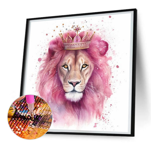 Lion - Full Round Drill Diamond Painting 30*30CM
