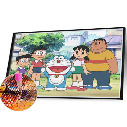 Doraemon And Friends - Full Round Drill Diamond Painting 40*30CM