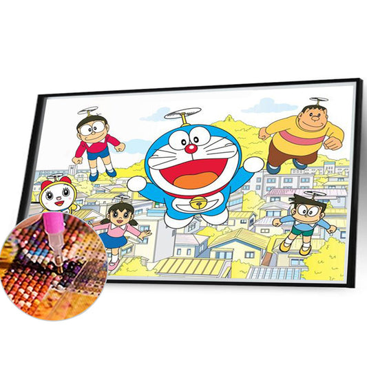 Doraemon And Friends - Full Round Drill Diamond Painting 40*30CM