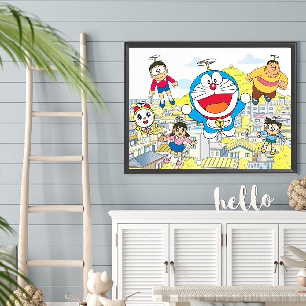 Doraemon And Friends - Full Round Drill Diamond Painting 40*30CM
