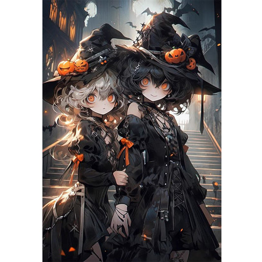 Pumpkin Witch - 11CT Stamped Cross Stitch 40*60CM