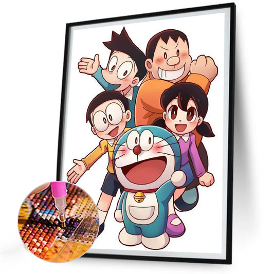 Doraemon And Friends - Full Round Drill Diamond Painting 30*40CM