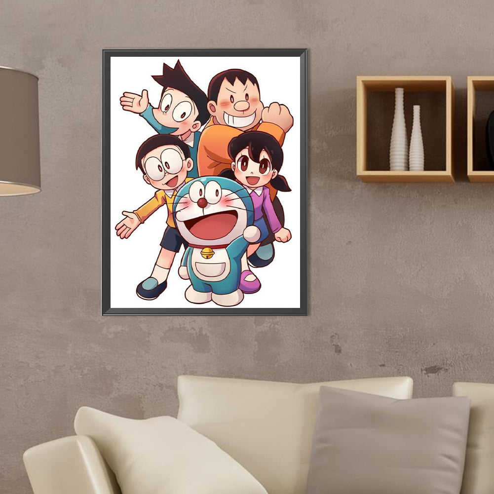 Doraemon And Friends - Full Round Drill Diamond Painting 30*40CM