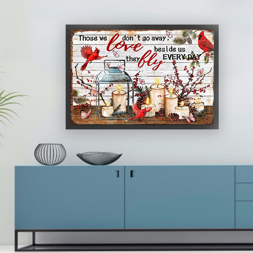 Candelabra And Cardinal - 11CT Stamped Cross Stitch 60*40CM