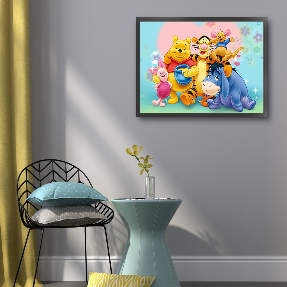 Winnie The Pooh And His Friends - 11CT Stamped Cross Stitch 50*40CM