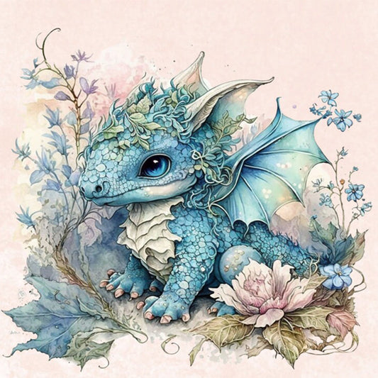 Little Flying Dragon - 11CT Stamped Cross Stitch 50*50CM