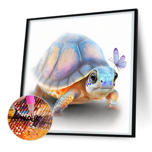 Sea Turtle In Ocean - Full Round Drill Diamond Painting 30*30CM