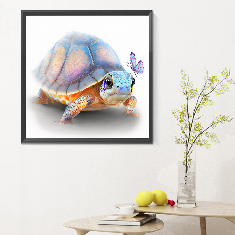 Sea Turtle In Ocean - Full Round Drill Diamond Painting 30*30CM
