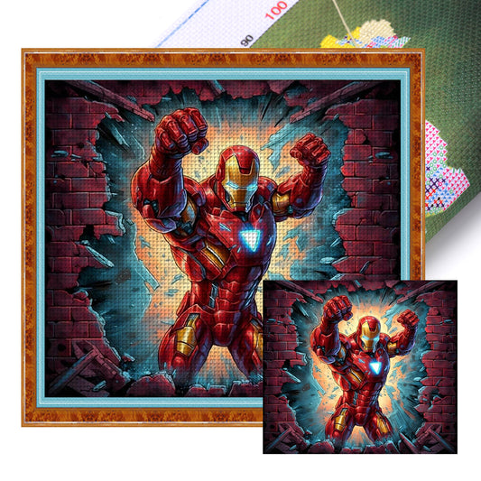 Marvel Iron Man - 11CT Stamped Cross Stitch 50*45CM