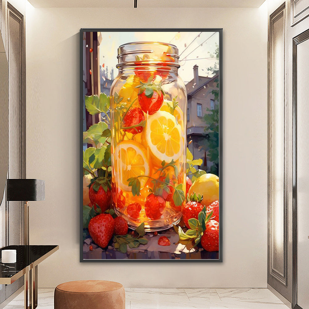 Fruit Bottle - 11CT Stamped Cross Stitch 40*65CM