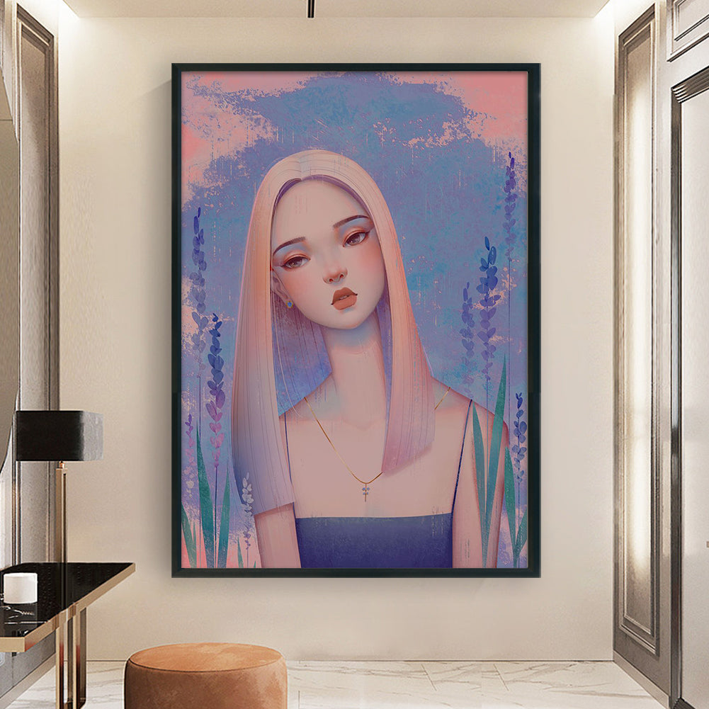 Flower Girl - 11CT Stamped Cross Stitch 40*60CM(Joy Sunday)