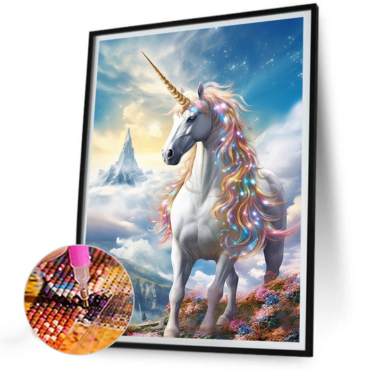 Fantasy Unicorn - Full Round Drill Diamond Painting 30*40CM