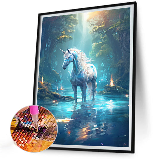 Fantasy Unicorn - Full Round Drill Diamond Painting 30*40CM