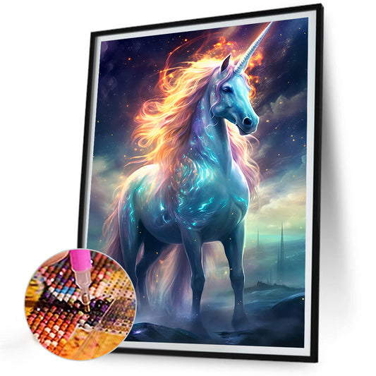 Fantasy Unicorn - Full Round Drill Diamond Painting 30*40CM