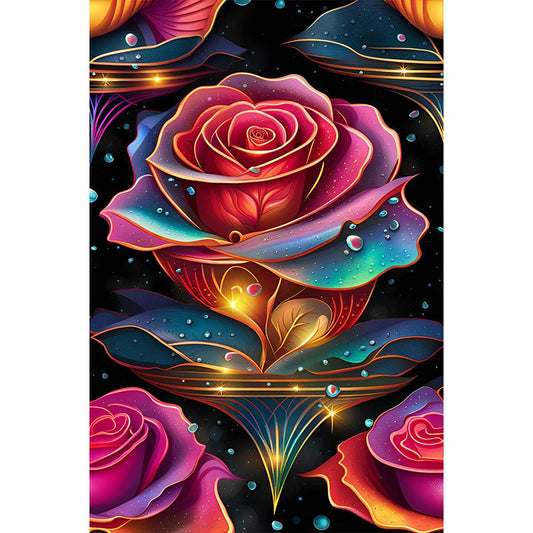 Rose Flower - 11CT Stamped Cross Stitch 40*65CM(Joy Sunday)