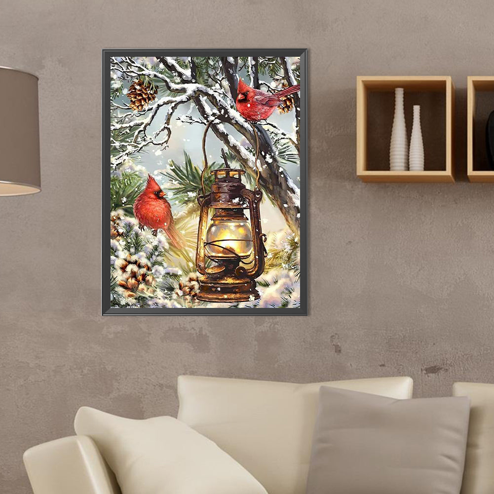 Winter Bird - Full Round Drill Diamond Painting 30*40CM