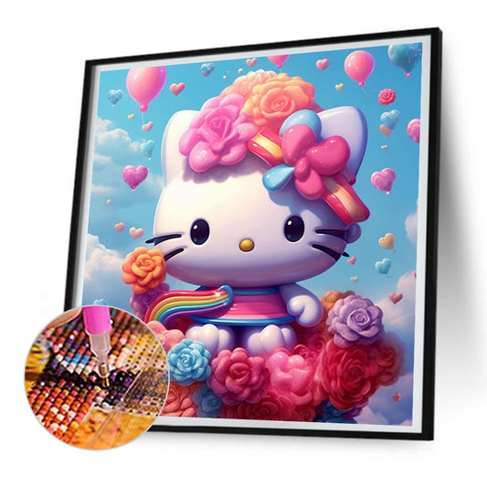 Hello Kitty - Full Round Drill Diamond Painting 30*30CM
