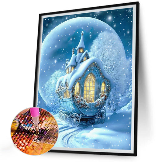 Fantasy Snow Carriage - Full Round Drill Diamond Painting 30*40CM