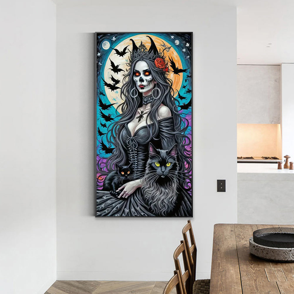 Dark Skeleton Queen - Full Round Drill Diamond Painting 40*70CM